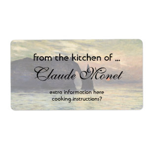 Etiqueta O Cliff, Etretat, Sunset de Claude Monet