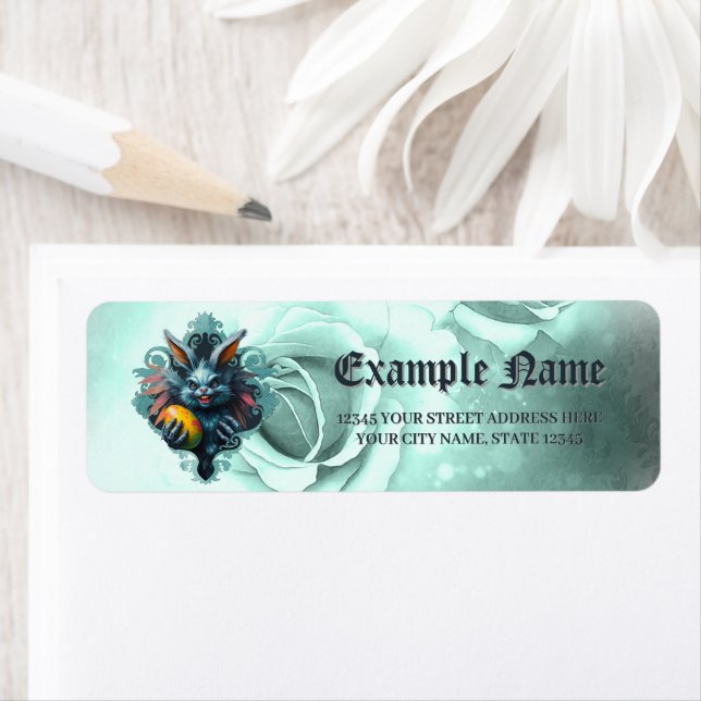 Etiqueta O coelho Páscoa assustador, (Insitu)