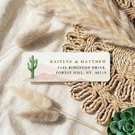 Etiqueta O Conjunto de Casamento Watercolor Desert Range -