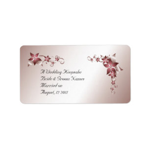 Etiqueta O Favor Do Casamento Floral De Bronze, Lip Balm Tu