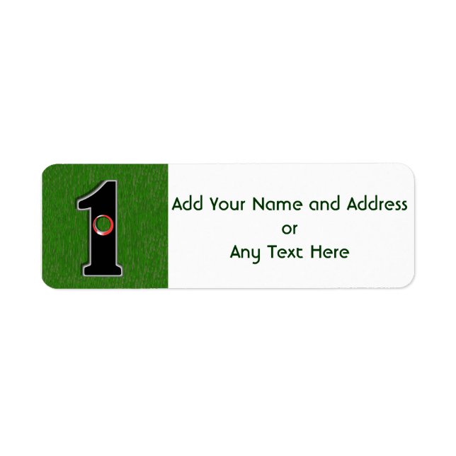 Etiqueta O Golfista Sortudo (Frente)