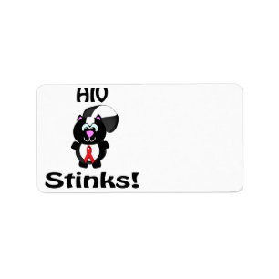 Etiqueta O HIV cheira a Design de Consciência do Skunk