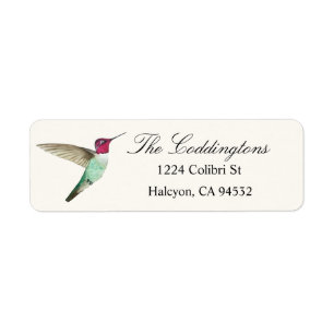 Etiqueta O Hummingbird de Anna