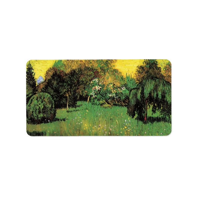 Etiqueta O Jardim do Poeta por Vincent van Gogh (Frente)