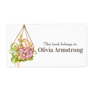 Etiqueta O Livro Personalizado Com Êxito De Aquarela Perten