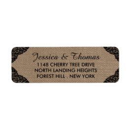 Etiqueta O Lugar Negro Na Coleção De Casamento Rustic Burla