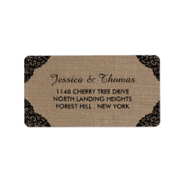 Etiqueta O Lugar Negro Na Coleção De Casamentos De Burlap R