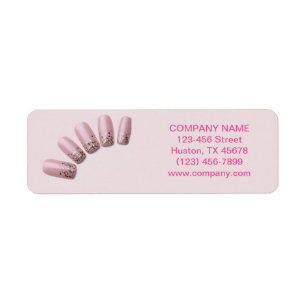 Etiqueta o manicure elegante chique feminino prega o salão