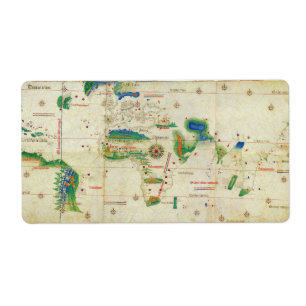 Etiqueta O mapa do mundo do Planisphere de Cantino (1502)
