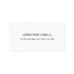 Etiqueta O modelo profissional branco elegante moderno