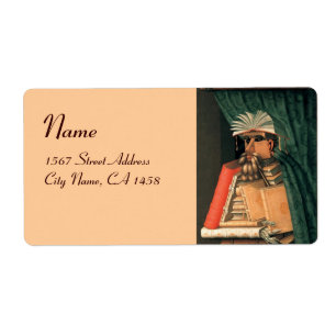 Etiqueta O MONOGRAMA DA BIBLIOTECA, rosa