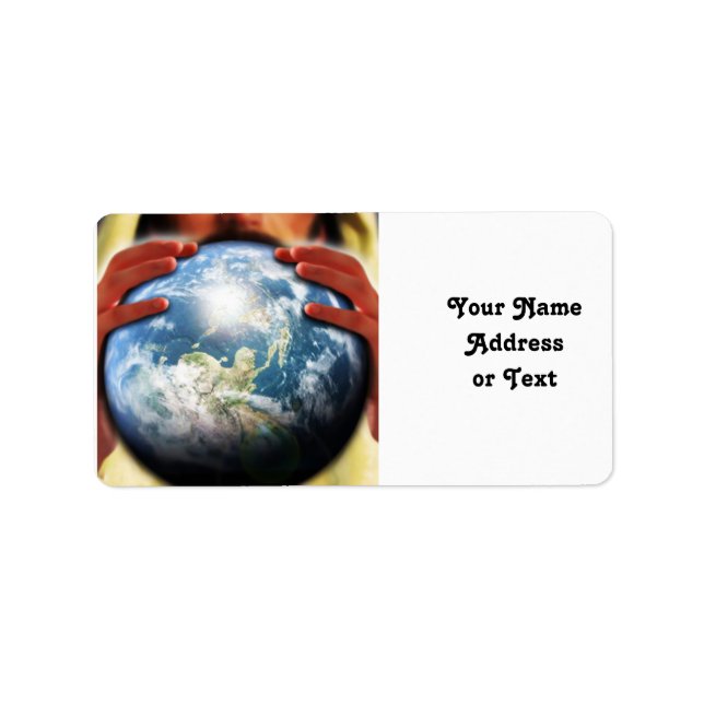 Etiqueta O mundo inteiro em suas mãos (Frente)