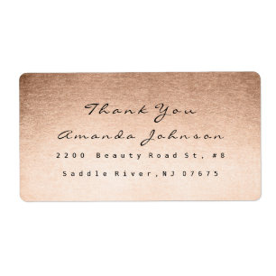 Etiqueta O pó Dourado do rosa do rosa cora obrigado da