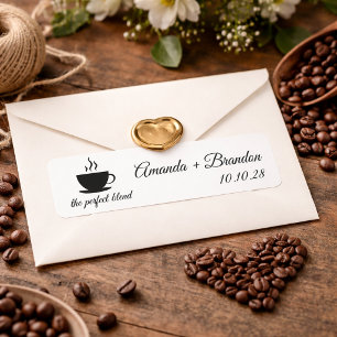 Etiqueta O Rótulo de Café de Casamento com Letra The Perfec