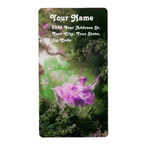 Etiqueta O roxo violeta do verde do BALANÇO