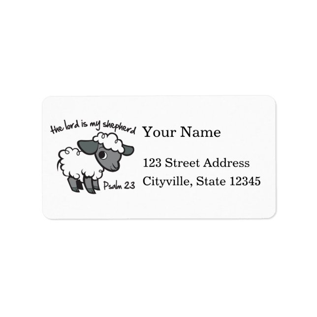 Etiqueta O Senhor é o meu Pastor (Frente)