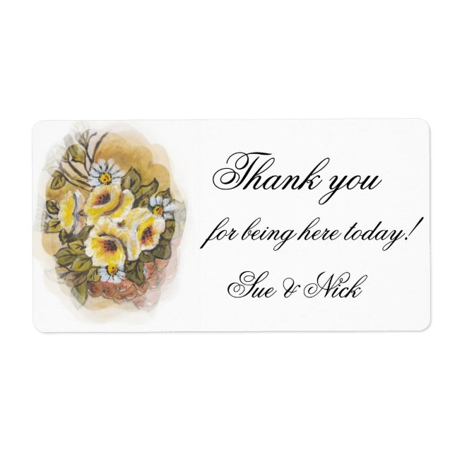 Etiqueta OBRIGADO CORNOCOPIA a favor (Frente)