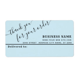 Etiqueta Obrigado de script minimalista para você trocar a 