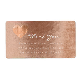 Etiqueta Obrigado do curso do coração da folha Dourado do