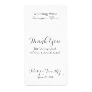 Etiqueta Obrigado do vinho do casamento você