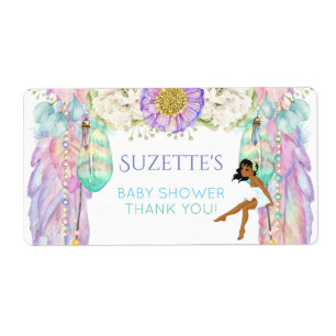 Etiqueta Obrigado ideal feericamente étnico do presente do