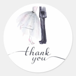 Etiqueta "Obrigado" para dança dos Noivos