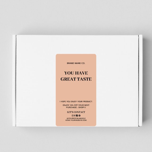 Etiqueta Obrigado Pela Ordem Moderna | Tem Excelente (Criador carregado)