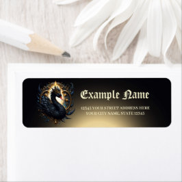 Etiqueta Obsidian Swan of Silent Grace – Dark Fantasy 