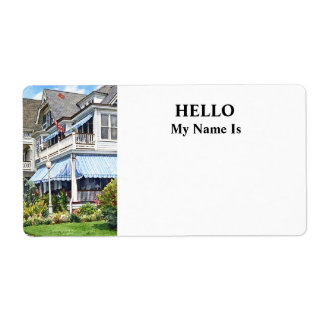 Etiqueta Ocean Grove NJ – Casa Com Toldo Azul