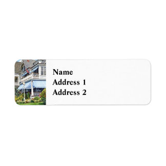 Etiqueta Ocean Grove NJ – Casa Com Toldo Azul