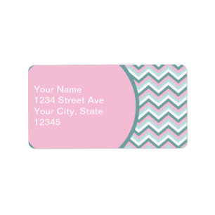 Etiqueta Ocean Mist Chevron Patterno
