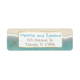 Etiqueta Oceanic Beach Ocean Shore Return Address Labels
