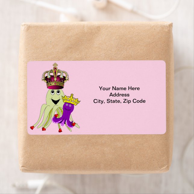 Etiqueta Octopus King Queen Labels (Insitu)