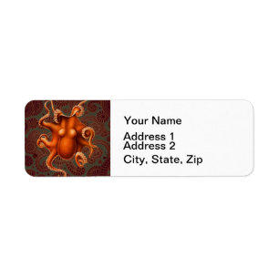 Etiqueta Octopus Sea Monster Creator Animal