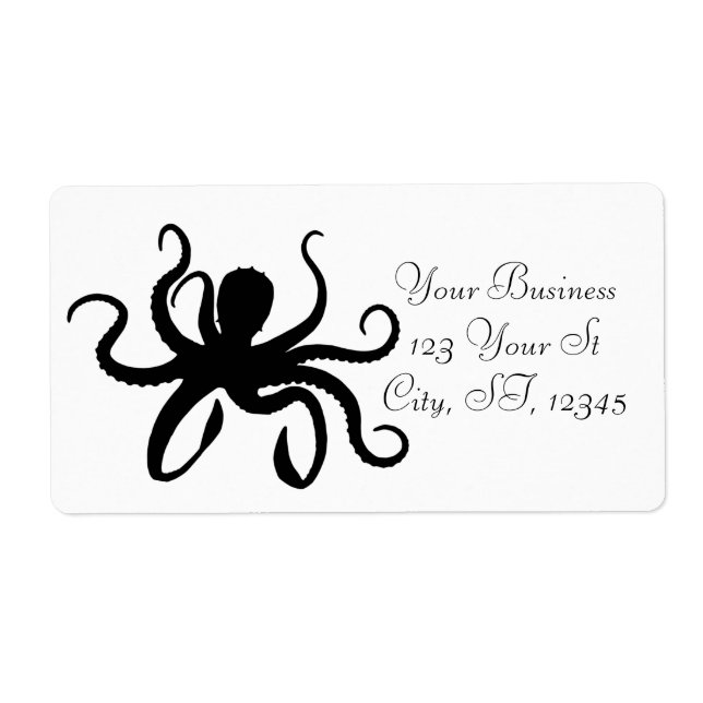 Etiqueta Octopus Silhouette Thunder_Cove (Frente)