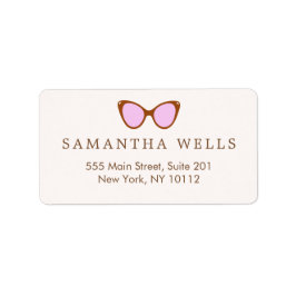 Etiqueta Óculos Retro Rosa Rosa Rosa, Rosa, Personalizados