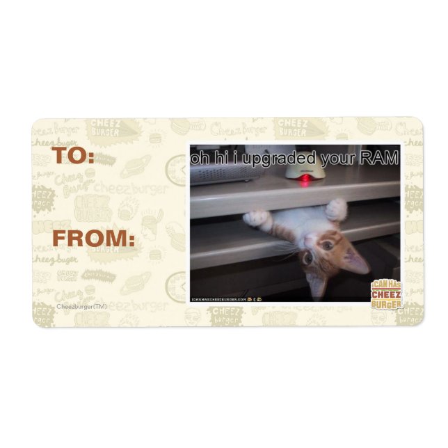 Etiqueta oh oi eu atualizei sua RAM (Frente)