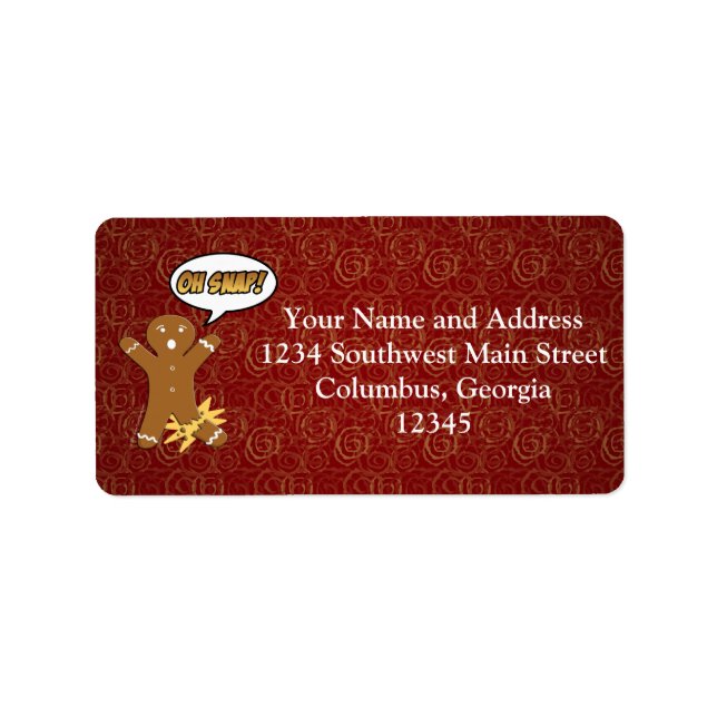 Etiqueta Oh, Snap! Homem Engraçado (Frente)