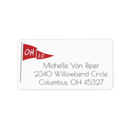 Etiqueta Ohio Red Flag Return Address