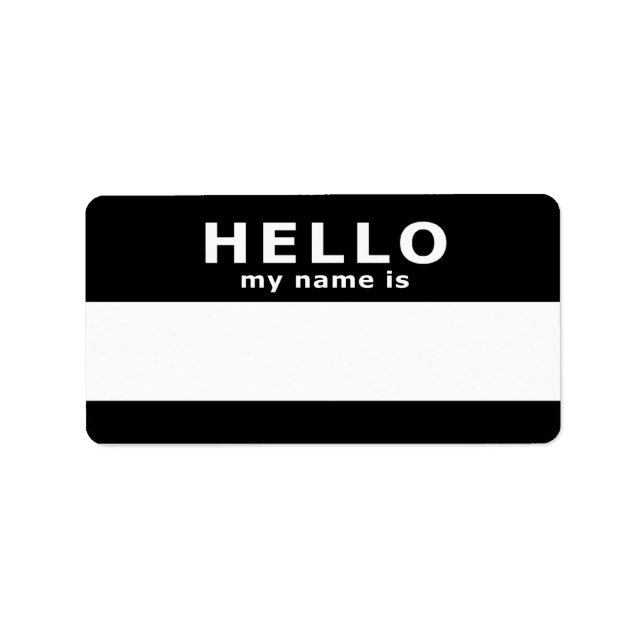 Etiqueta olá meu nome é : (Frente)