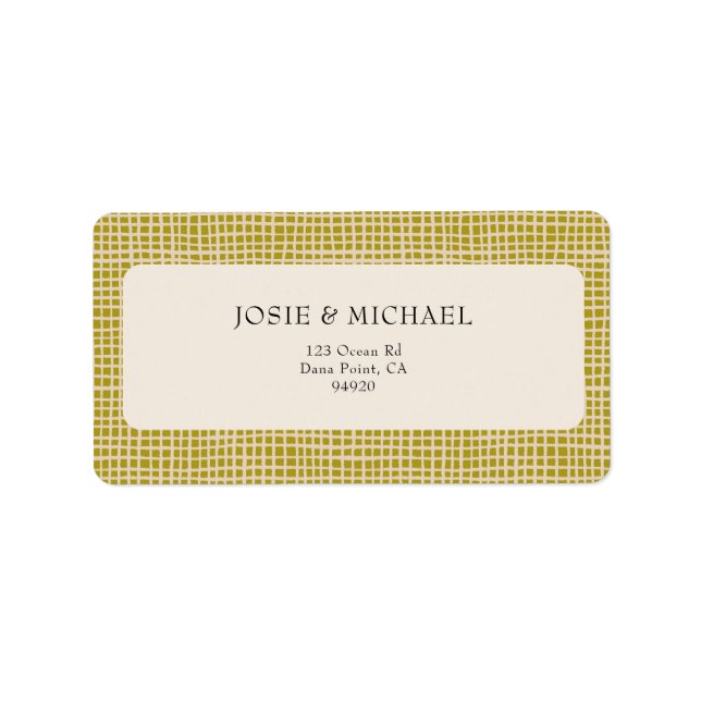 Etiqueta Olive Green Boho  (Frente)