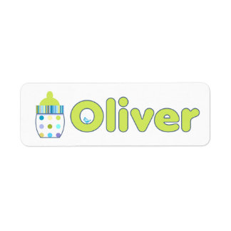 Etiqueta Oliver Baby Bottle Rótulos
