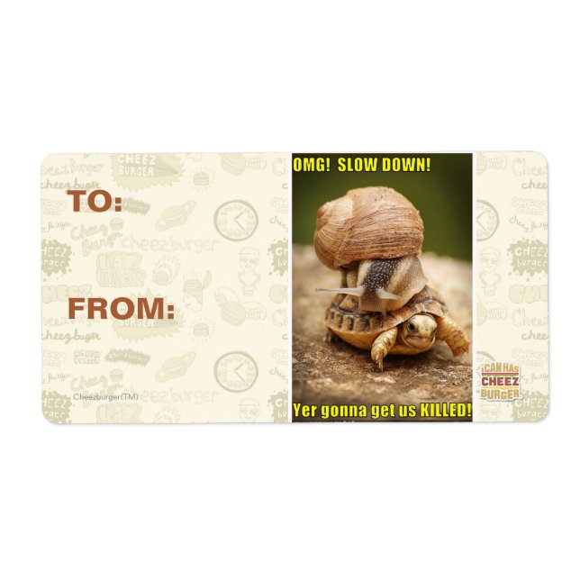 Etiqueta OMG! Devagar! (Frente)