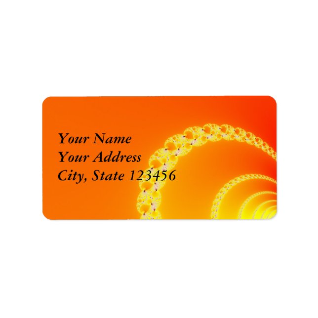 Etiqueta Ondas de Som Arte Fractal (Frente)