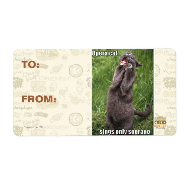 Etiqueta Ópera Cat (Frente)