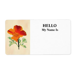 Etiqueta Orange California Poppy