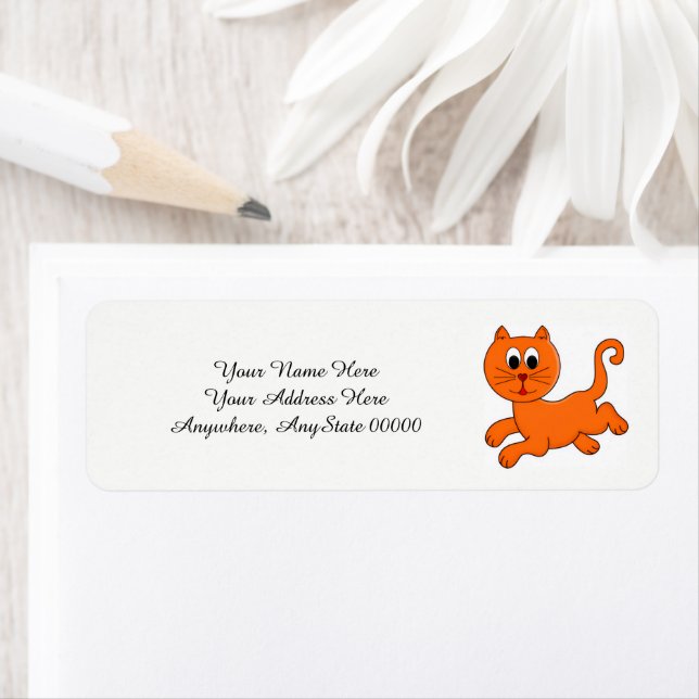 Etiqueta Orange Cat Address Labels (Insitu)