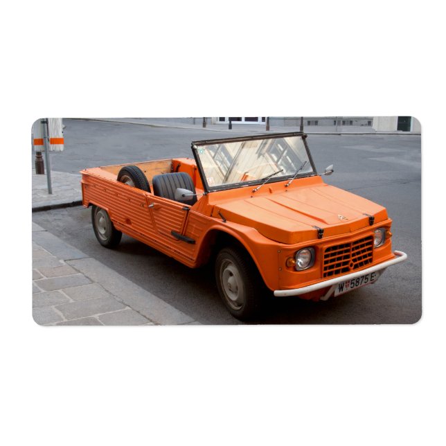 Etiqueta Orange Citroen Mehari (Frente)