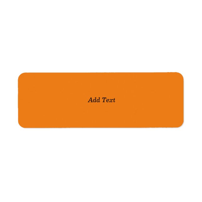 Etiqueta Orange Create Your Own Add Text Custom (Frente)