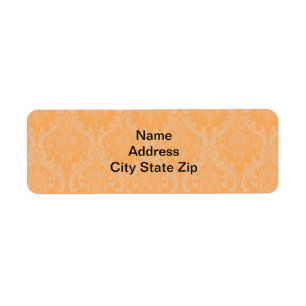 Etiqueta Orange Damask
